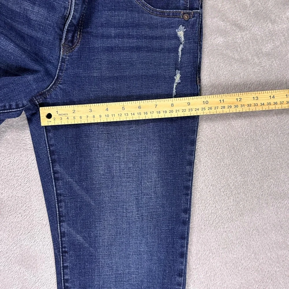 Wit & Wisdom Ab-solution Blue Cropped Flare Distressed‎ Jeans Size 10 W31